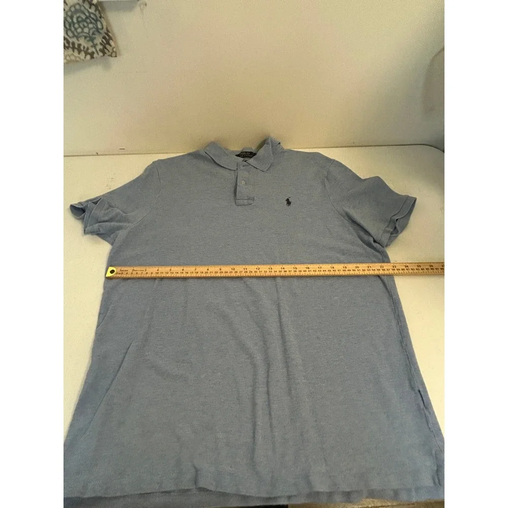 Polo Ralph Lauren Classic Fit Light Blue‎ Short Sleeve Polo Shirt Mens XL